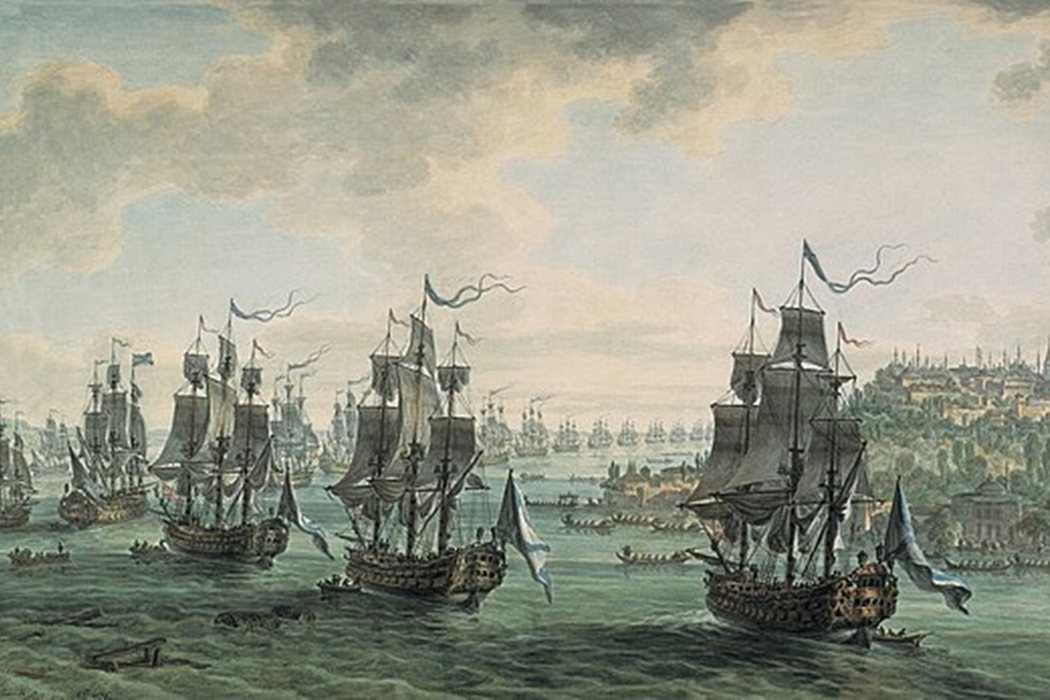 圖為俄羅斯帝國海軍船艦畫像。 圖/維基共享